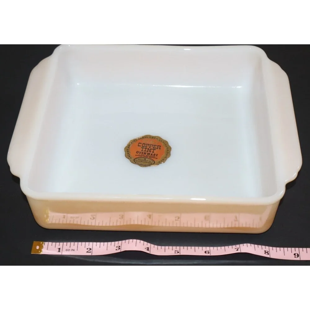 Anchor Hocking Peach Lustre Copper Tint FIRE KING 8